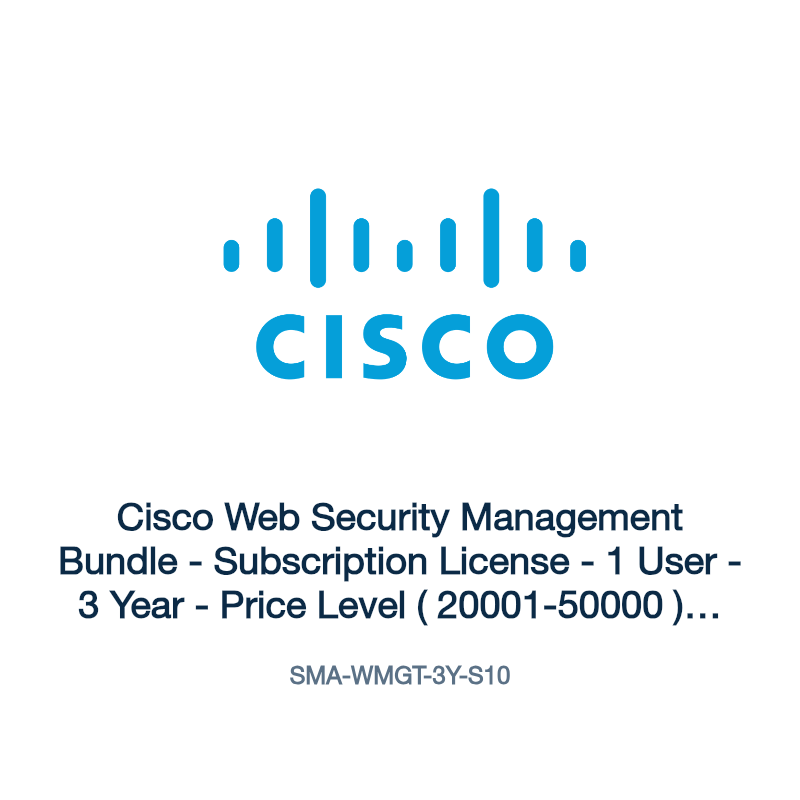SMA-WMGT-3Y-S10: Cisco Web Security Management Bundle