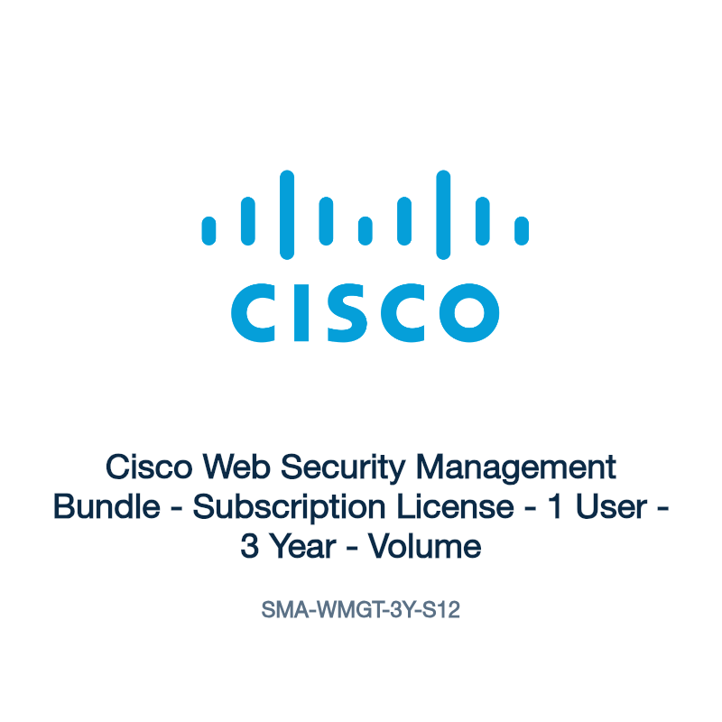SMA-WMGT-3Y-S12: Cisco Web Security Management Bundle