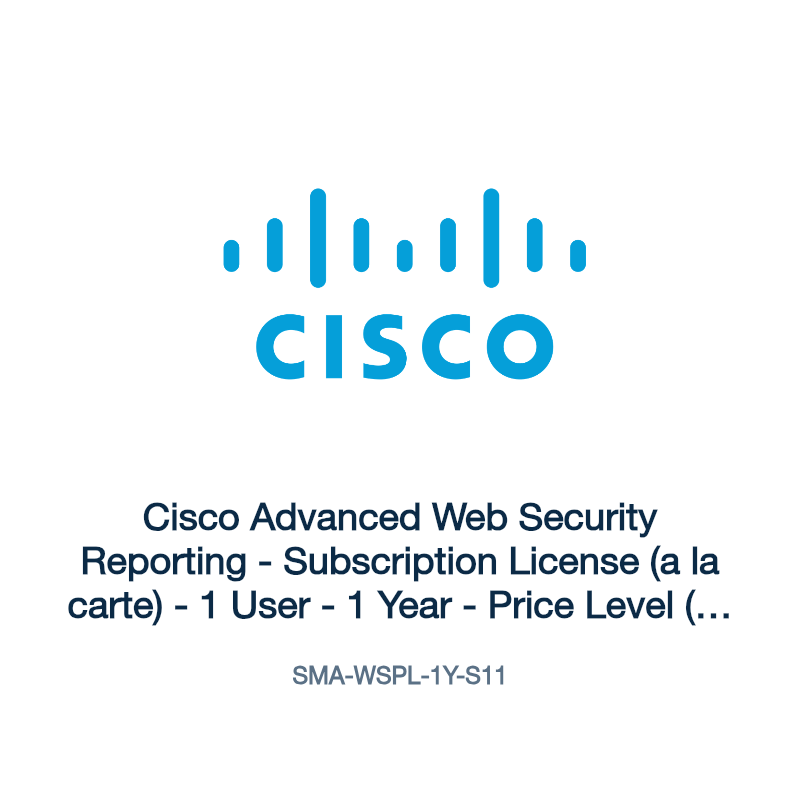 SMA-WSPL-1Y-S11: Cisco Advanced Web Security Reporting