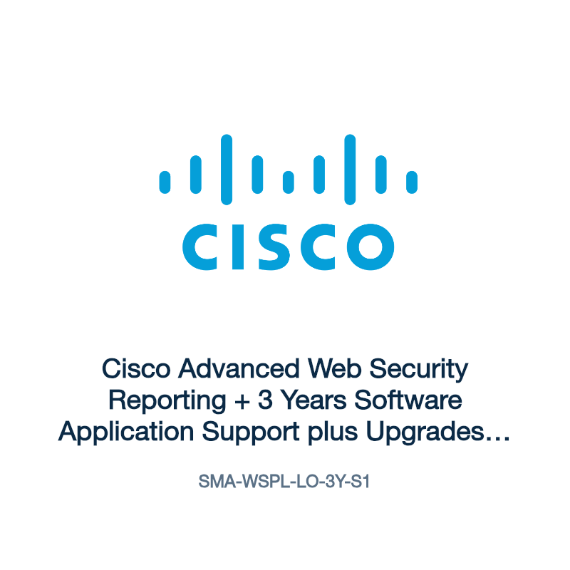 SMA-WSPL-LO-3Y-S1: Cisco Advanced Web Security Reporting + 3 Years Software Application