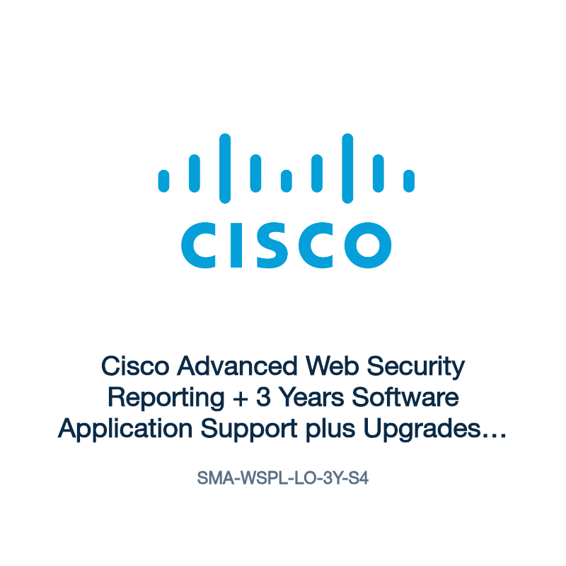SMA-WSPL-LO-3Y-S4: Cisco Advanced Web Security Reporting + 3 Years Software Application