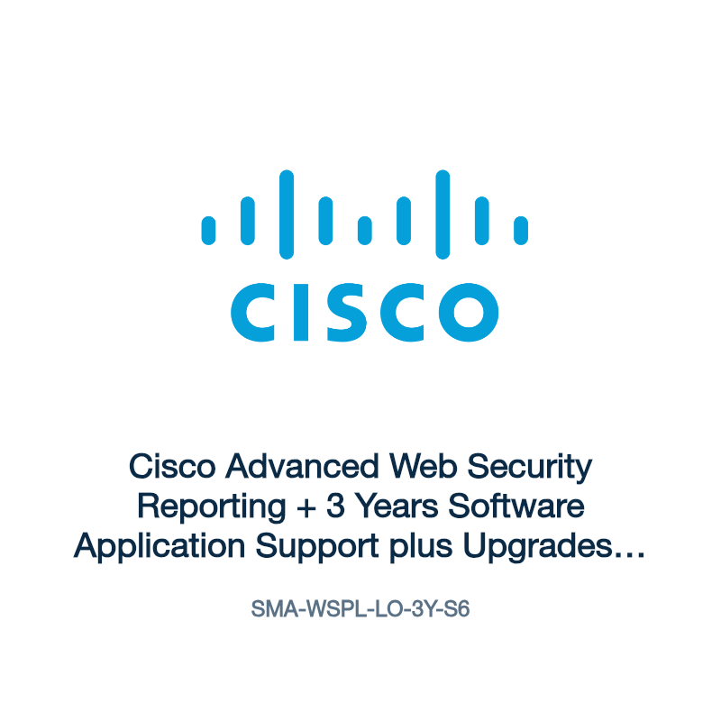 SMA-WSPL-LO-3Y-S6: Cisco Advanced Web Security Reporting + 3 Years Software Application