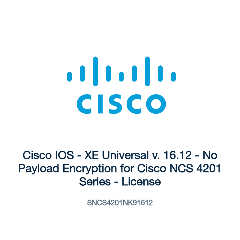 SNCS4201NK91612: Cisco IOS - XE Universal v. 16.12