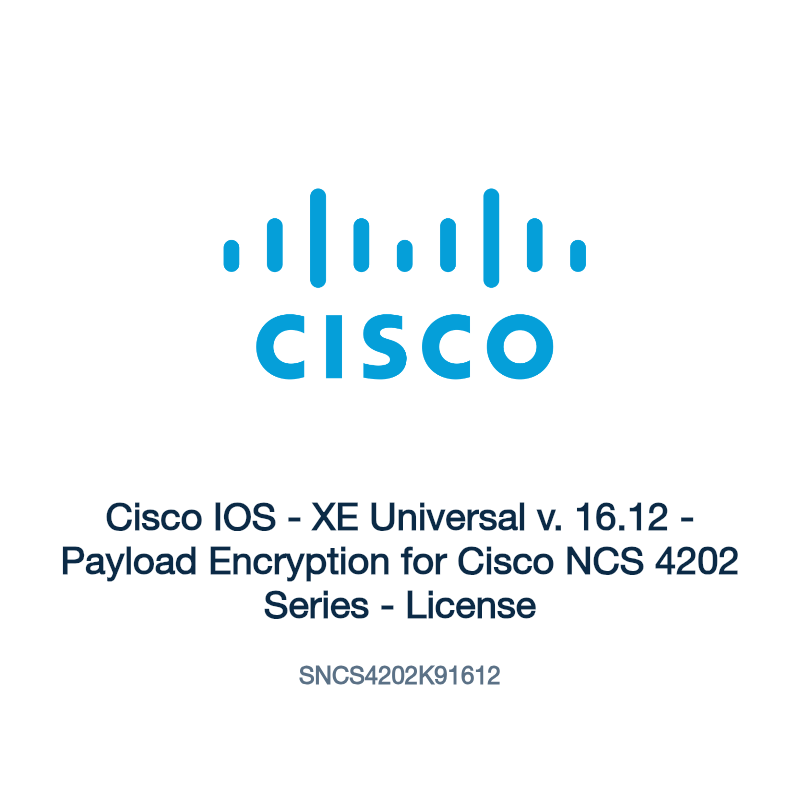 SNCS4202K91612: Cisco IOS - XE Universal v. 16.12