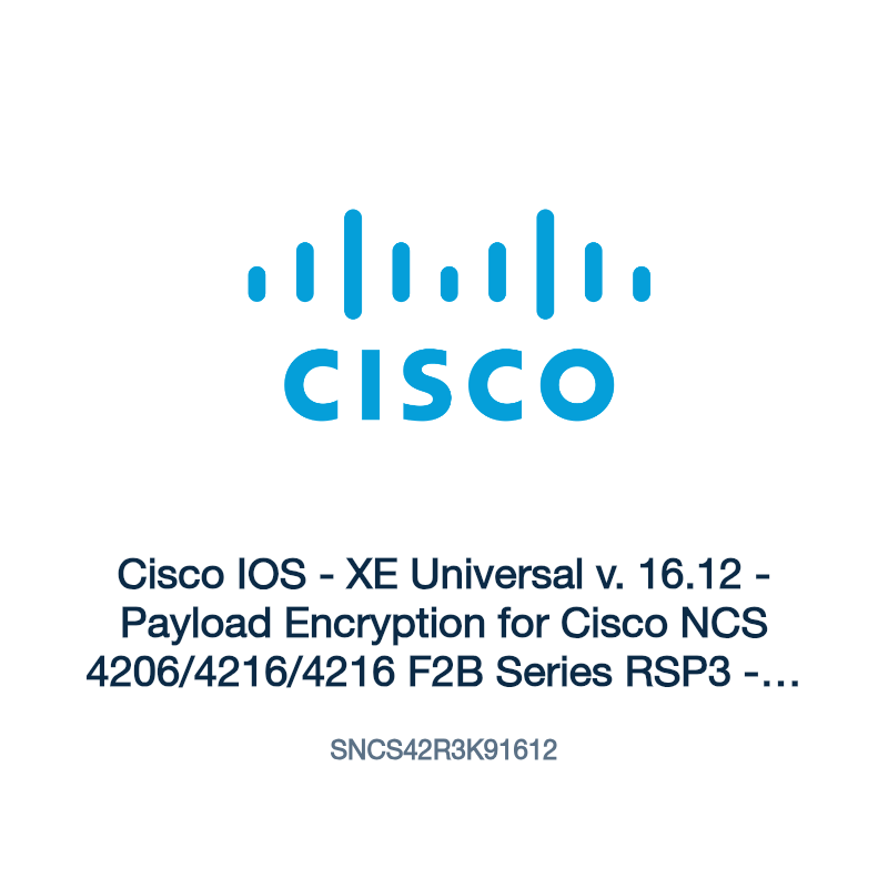 SNCS42R3K91612: Cisco IOS - XE Universal v. 16.12