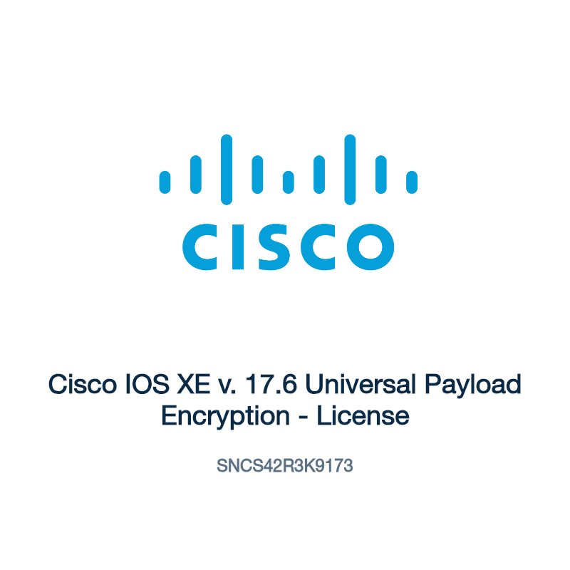 SNCS42R3K9173: Cisco IOS XE v. 17.6 Universal Payload Encryption