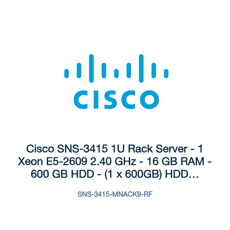 SNS-3415-MNACK9-RF: Cisco SNS-3415 1U Rack Server
