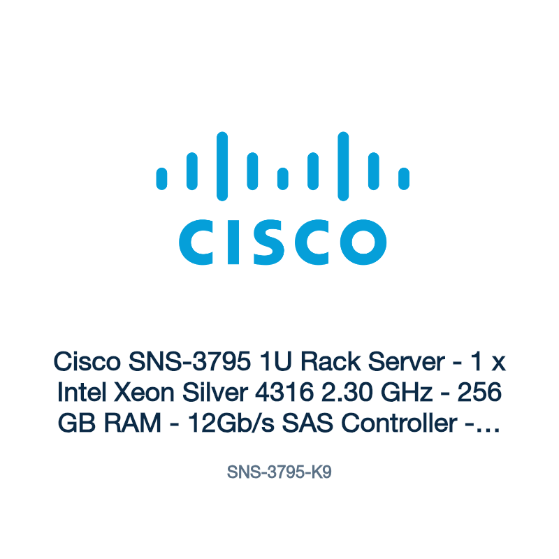 SNS-3795-K9: Cisco SNS-3795 1U Rack Server
