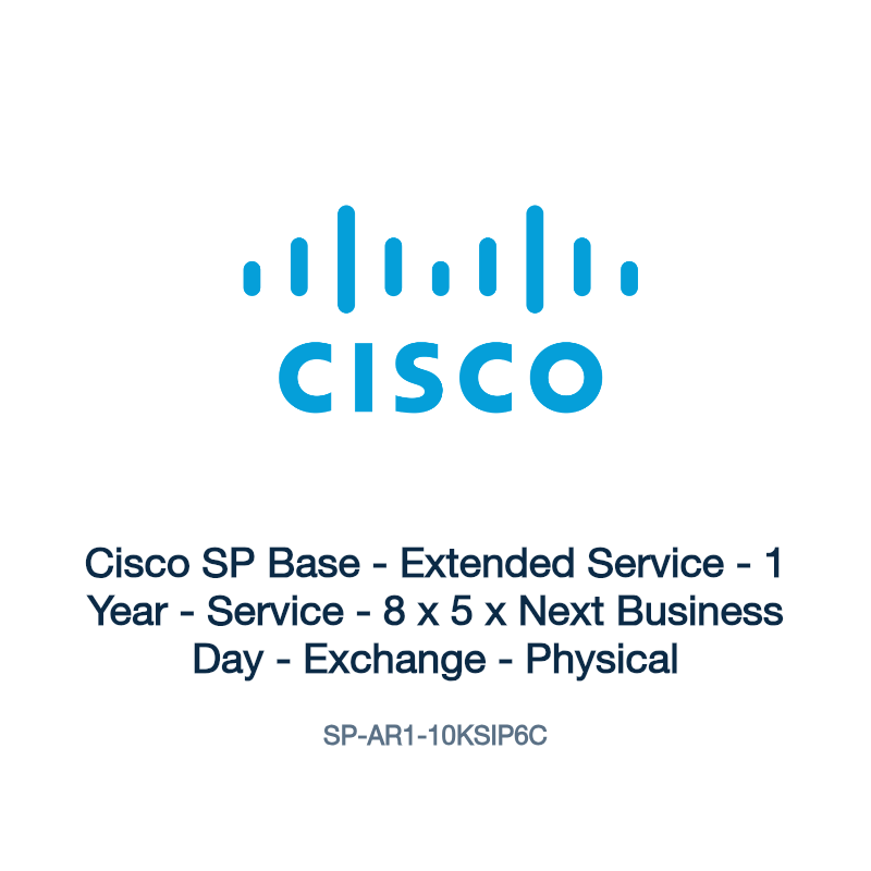 SP-AR1-10KSIP6C: Cisco SP Base - Extended Service - 1 Year - Service