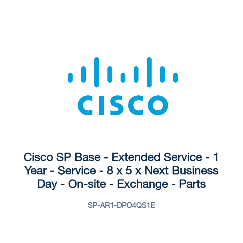 SP-AR1-DPO4QS1E: Cisco SP Base - Extended Service - 1 Year - Service
