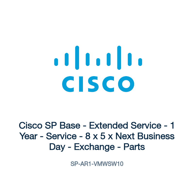 SP-AR1-VMWSW10: Cisco SP Base - Extended Service - 1 Year - Service