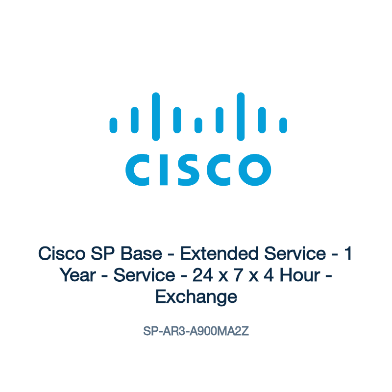 SP-AR3-A900MA2Z: Cisco SP Base - Extended Service - 1 Year - Service - 24 x 7 x 4 Hour