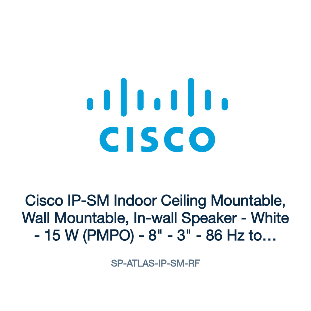 SP-ATLAS-IP-SM-RF: Cisco IP-SM Indoor Ceiling Mountable, Wall Mountable, In-wall Speaker