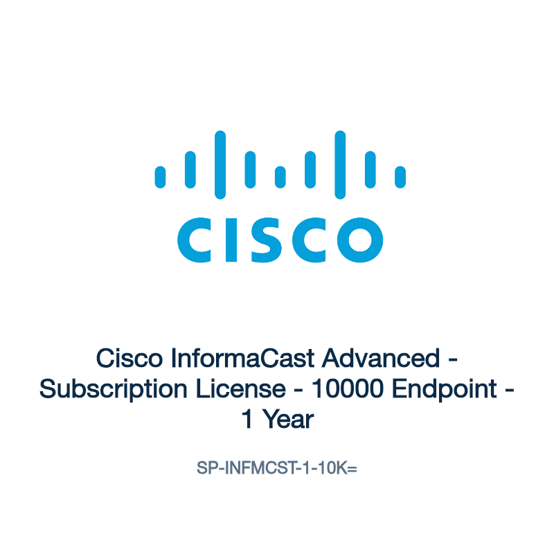 SP-INFMCST-1-10K=: Cisco InformaCast Advanced