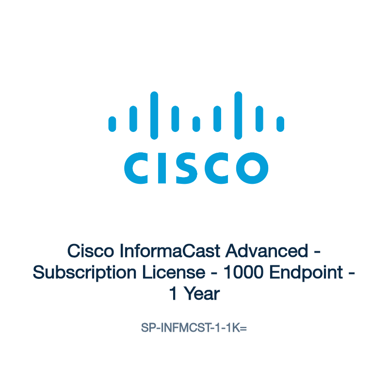 SP-INFMCST-1-1K=: Cisco InformaCast Advanced