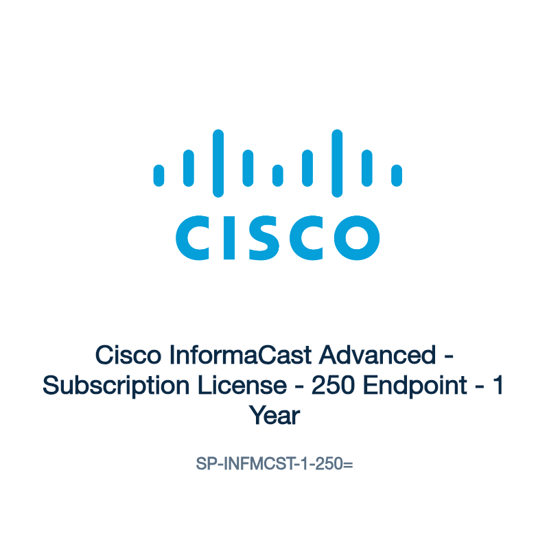 SP-INFMCST-1-250=: Cisco InformaCast Advanced