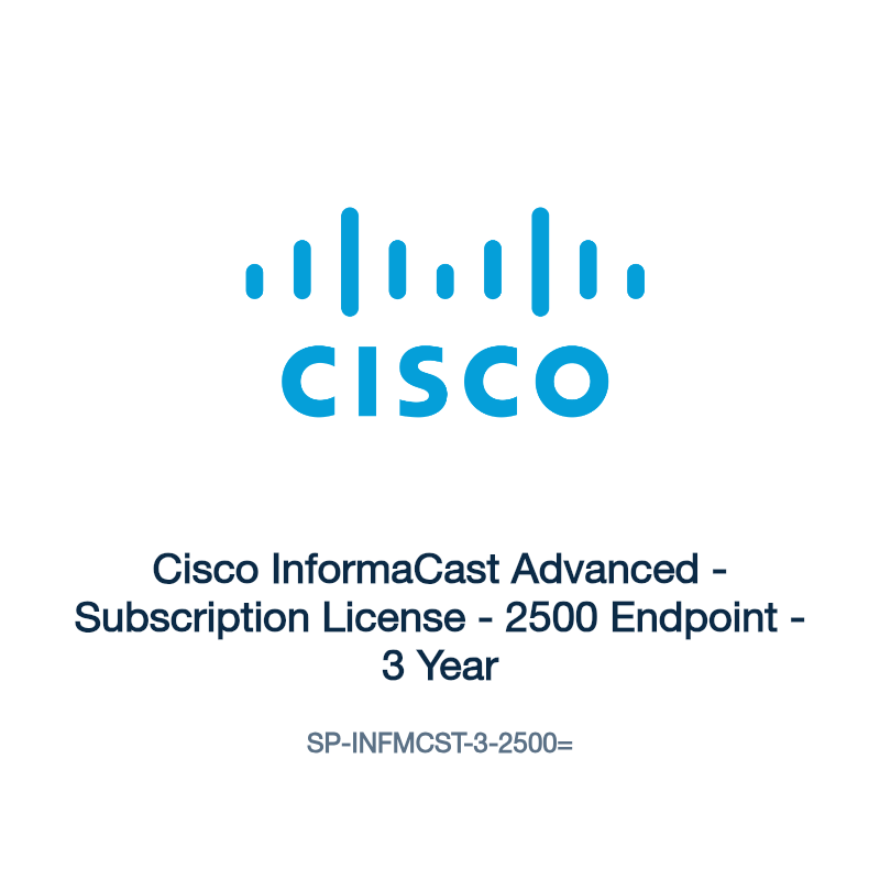SP-INFMCST-3-2500=: Cisco InformaCast Advanced