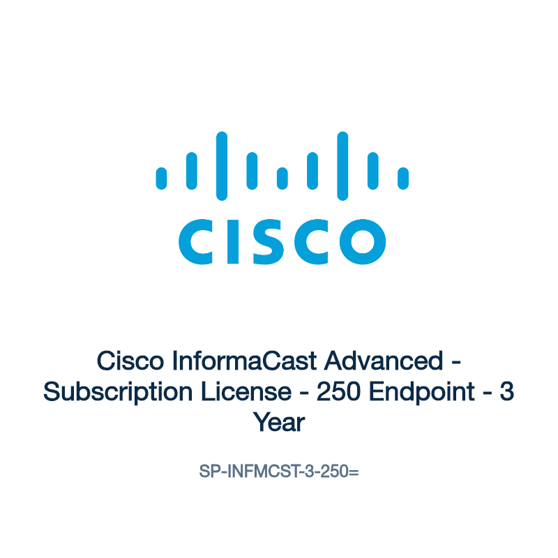 SP-INFMCST-3-250=: Cisco InformaCast Advanced