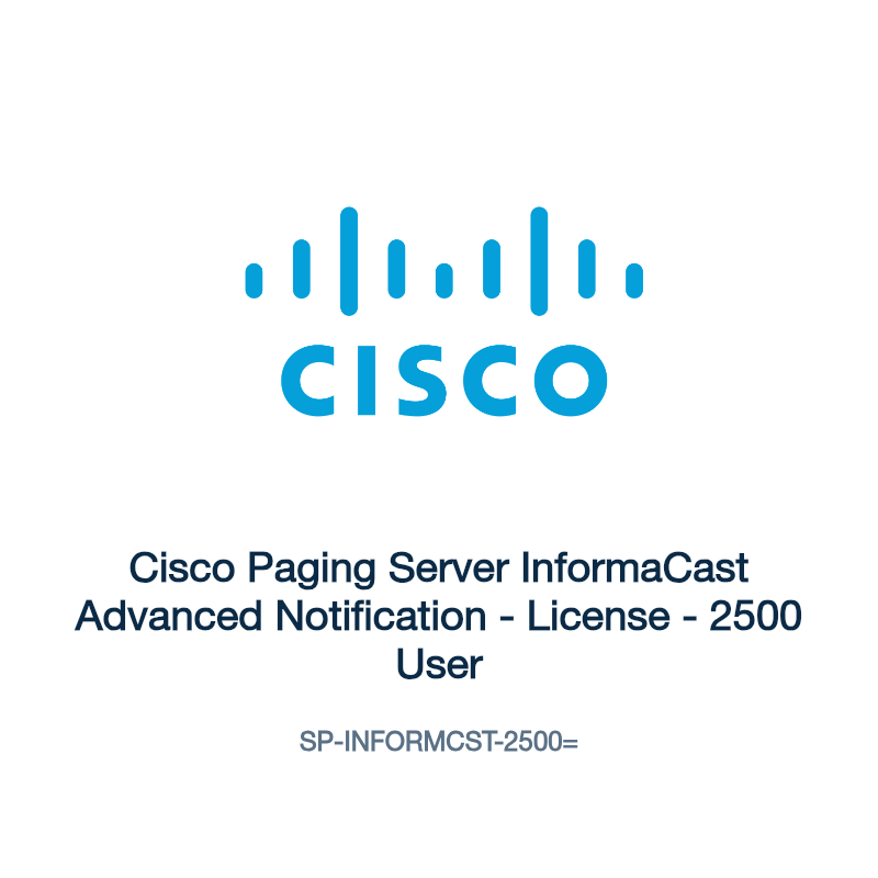 SP-INFORMCST-2500=: Cisco Paging Server InformaCast Advanced Notification