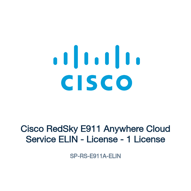 SP-RS-E911A-ELIN: Cisco RedSky E911 Anywhere Cloud Service ELIN