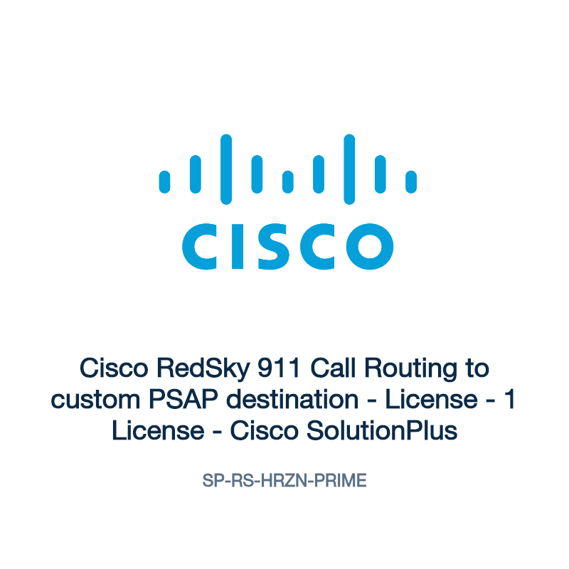 SP-RS-HRZN-PRIME: Cisco RedSky 911 Call Routing to custom PSAP destination