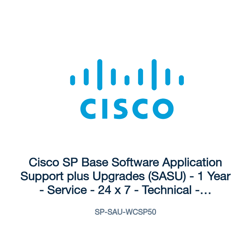SP-SAU-WCSP50: Cisco SP Base Software Application Support plus Upgrades (SASU)