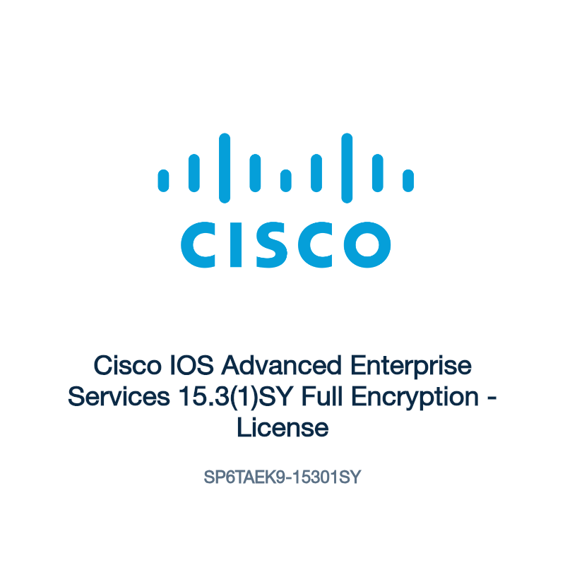 SP6TAEK9-15301SY: Cisco IOS Advanced Enterprise Services 15.3(1)SY Full Encryption