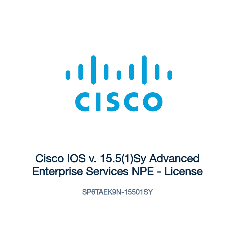 SP6TAEK9N-15501SY: Cisco IOS v. 15.5(1)Sy Advanced Enterprise Services NPE