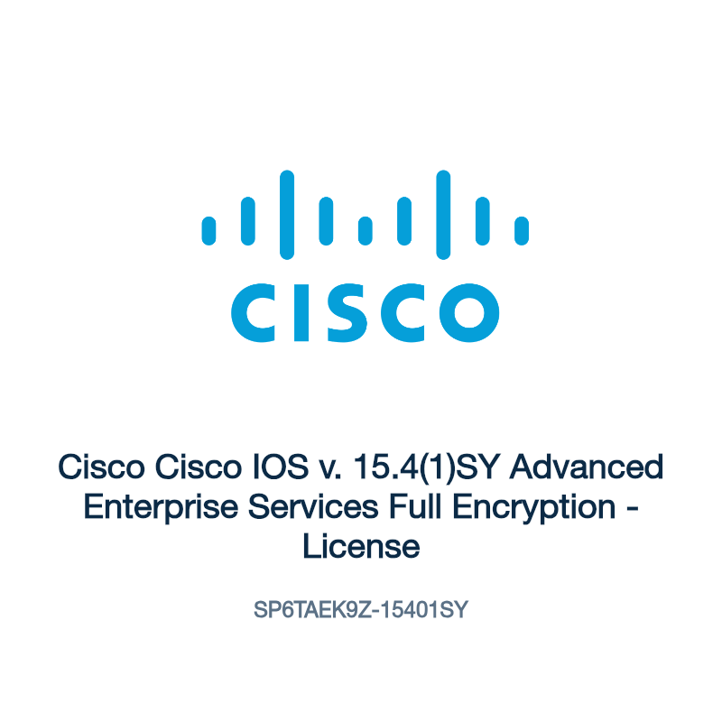 SP6TAEK9Z-15401SY: Cisco Cisco IOS v. 15.4(1)SY Advanced Enterprise Services Full