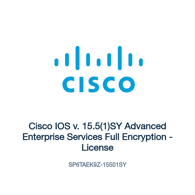 SP6TAEK9Z-15501SY: Cisco IOS v. 15.5(1)SY Advanced Enterprise Services Full Encryption