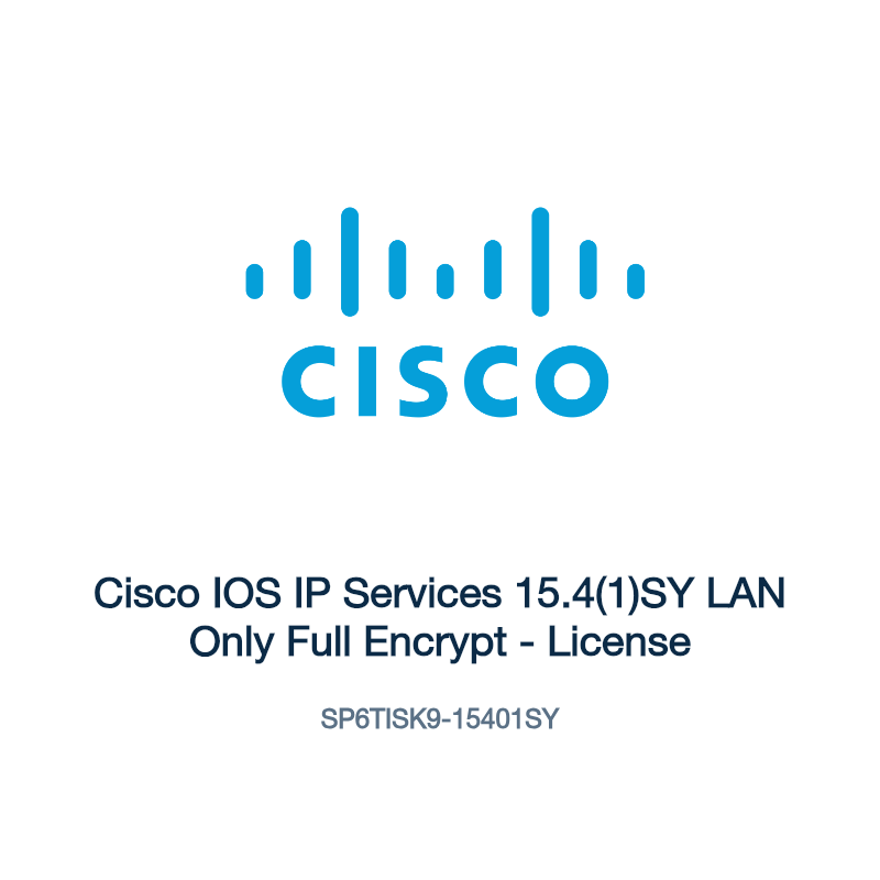 SP6TISK9-15401SY: Cisco IOS IP Services 15.4(1)SY LAN Only Full Encrypt