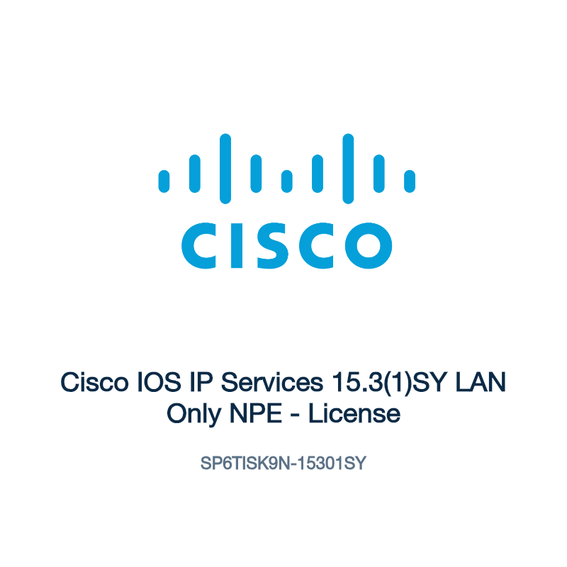 SP6TISK9N-15301SY: Cisco IOS IP Services 15.3(1)SY LAN Only NPE