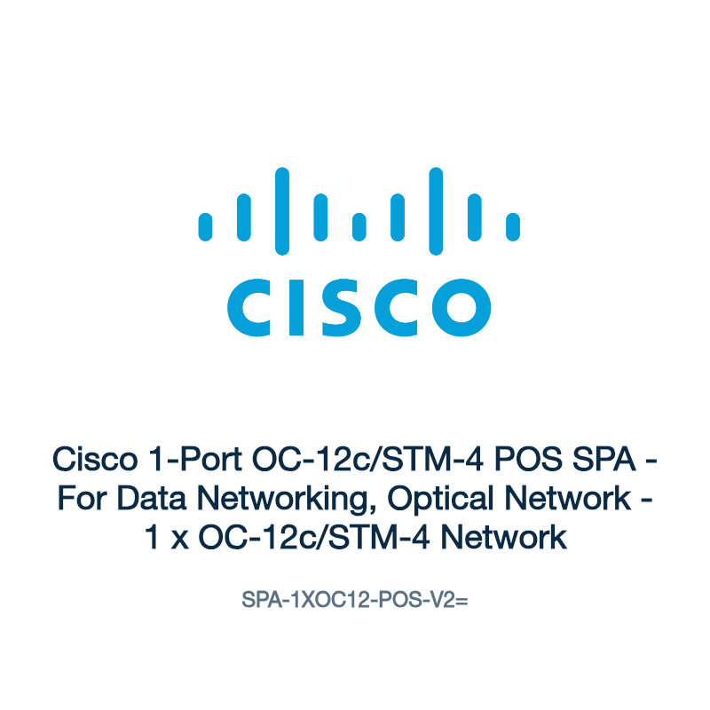 SPA-1XOC12-POS-V2=: Cisco 1-Port OC-12c/STM-4 POS SPA