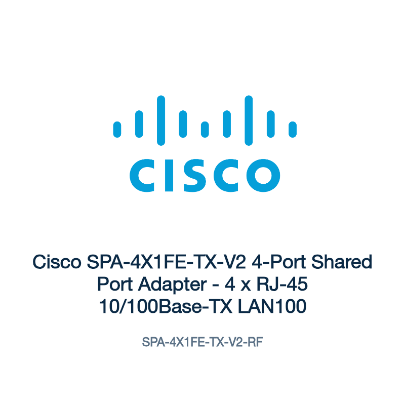 SPA-4X1FE-TX-V2-RF: Cisco SPA-4X1FE-TX-V2 4-Port Shared Port Adapter
