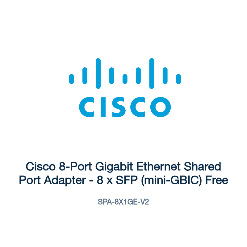 SPA-8X1GE-V2: Cisco 8-Port Gigabit Ethernet Shared Port Adapter
