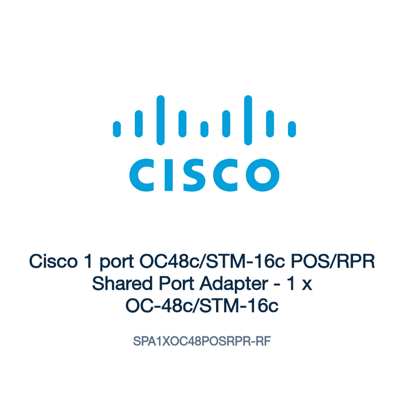 SPA1XOC48POSRPR-RF: Cisco 1 port OC48c/STM-16c POS/RPR Shared Port Adapter