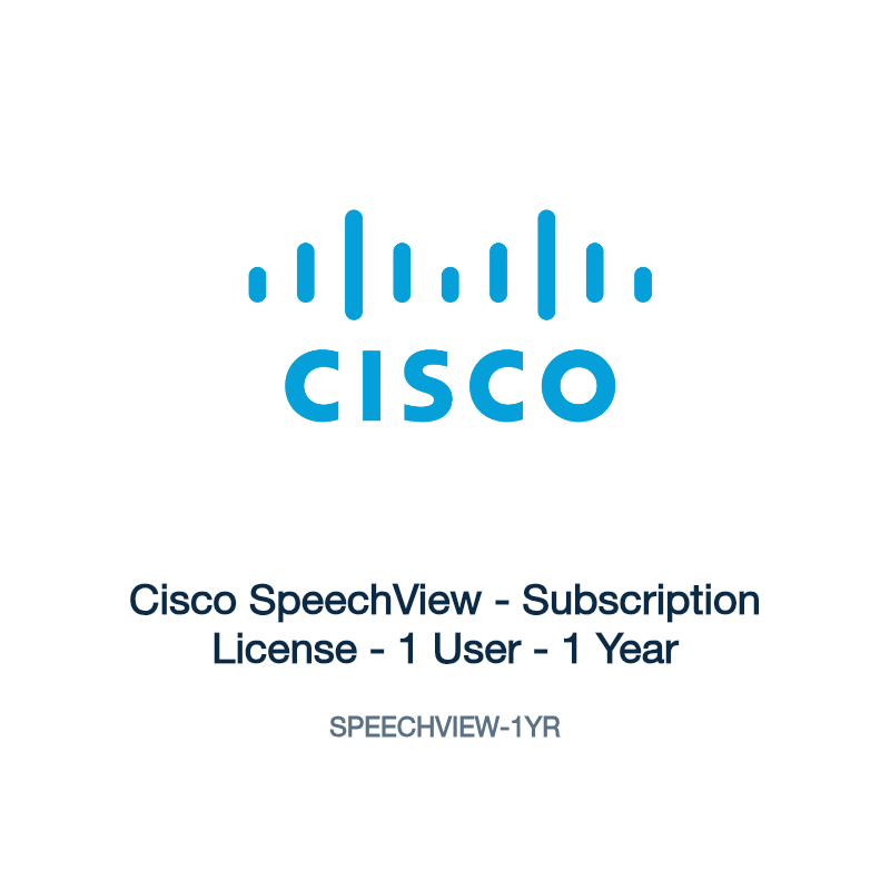 SPEECHVIEW-1YR: Cisco SpeechView