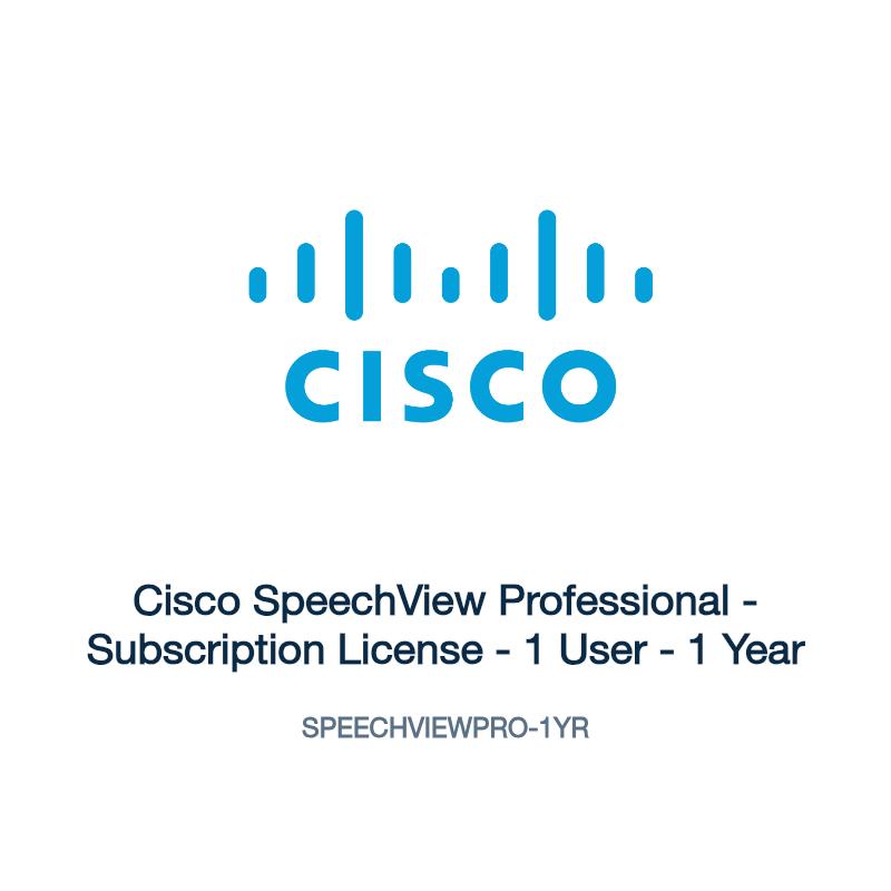 SPEECHVIEWPRO-1YR: Cisco SpeechView Professional