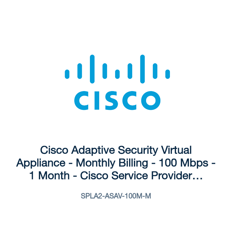 SPLA2-ASAV-100M-M: Cisco Adaptive Security Virtual Appliance