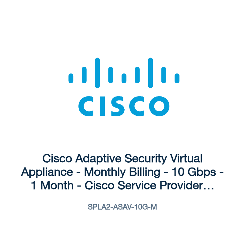 SPLA2-ASAV-10G-M: Cisco Adaptive Security Virtual Appliance