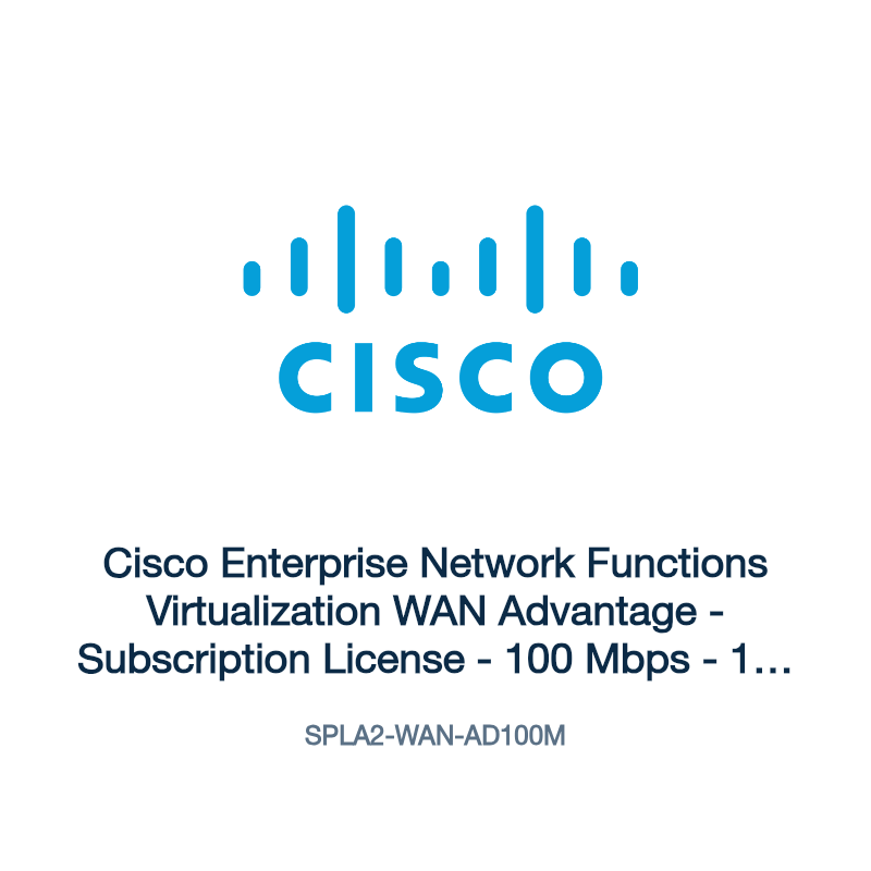 SPLA2-WAN-AD100M: Cisco Enterprise Network Functions Virtualization WAN Advantage