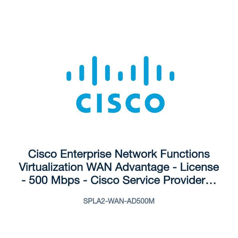 SPLA2-WAN-AD500M: Cisco Enterprise Network Functions Virtualization WAN Advantage