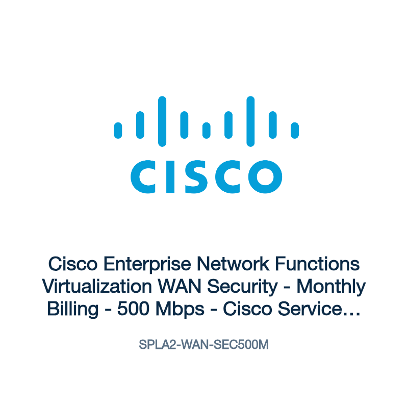 SPLA2-WAN-SEC500M: Cisco Enterprise Network Functions Virtualization WAN Security