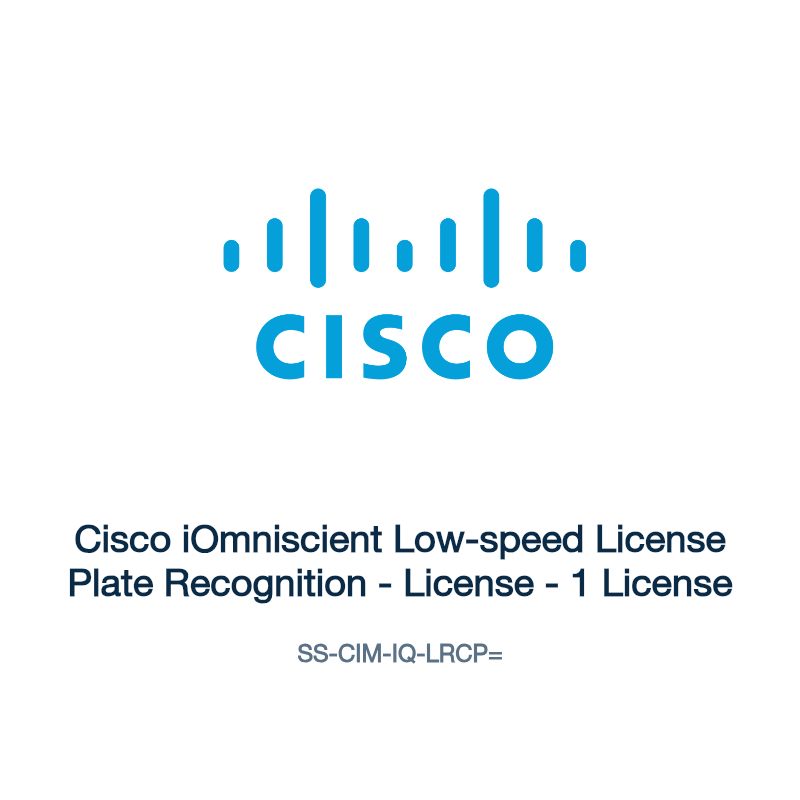 SS-CIM-IQ-LRCP=: Cisco iOmniscient Low-speed License Plate Recognition