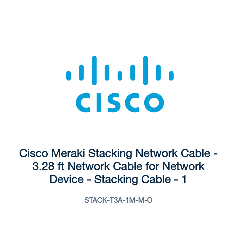 STACK-T3A-1M-M-O: Cisco Meraki Stacking Network Cable