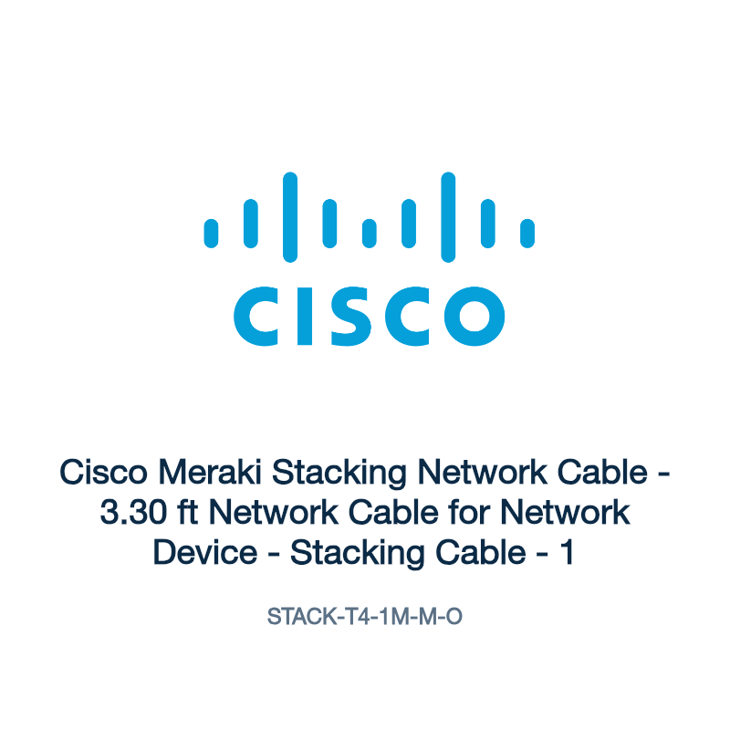STACK-T4-1M-M-O: Cisco Meraki Stacking Network Cable