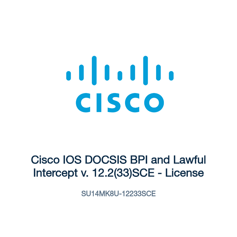 SU14MK8U-12233SCE: Cisco IOS DOCSIS BPI and Lawful Intercept v. 12.2(33)SCE
