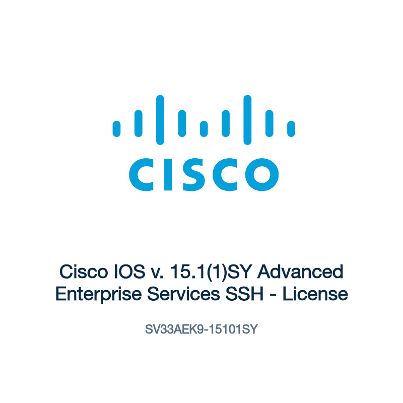 SV33AEK9-15101SY: Cisco IOS v. 15.1(1)SY Advanced Enterprise Services SSH