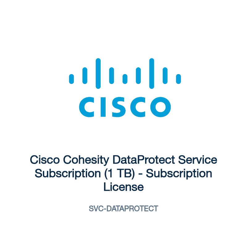 SVC-DATAPROTECT: Cisco Cohesity DataProtect Service Subscription (1 TB)