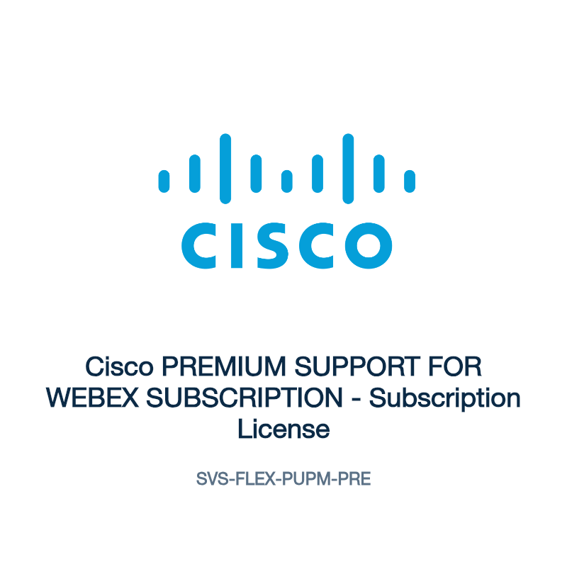 SVS-FLEX-PUPM-PRE: Cisco PREMIUM SUPPORT FOR WEBEX SUBSCRIPTION